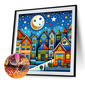 House Scenery 30*30CM(Canvas) Full Round Drill Diamond Painting