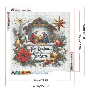 Christmas 40*40CM(Canvas) Full Round Drill Diamond Painting