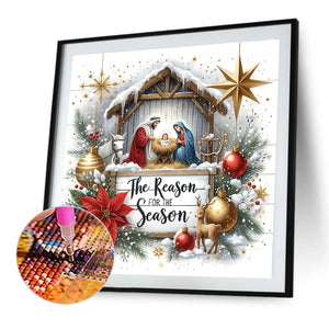 Christmas 40*40CM(Canvas) Full Round Drill Diamond Painting
