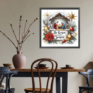 Christmas 40*40CM(Canvas) Full Round Drill Diamond Painting