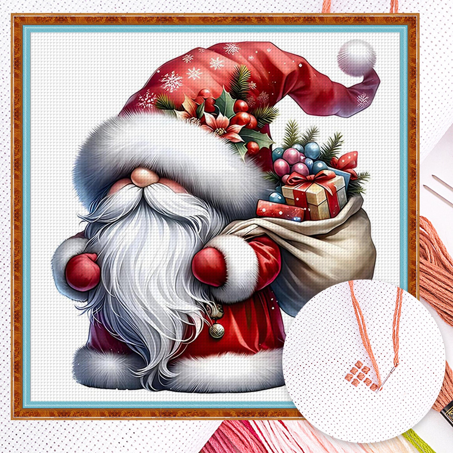 Christmas Dryad - Full 11CT Counted Cross Stitch 40x40CM - Yishu