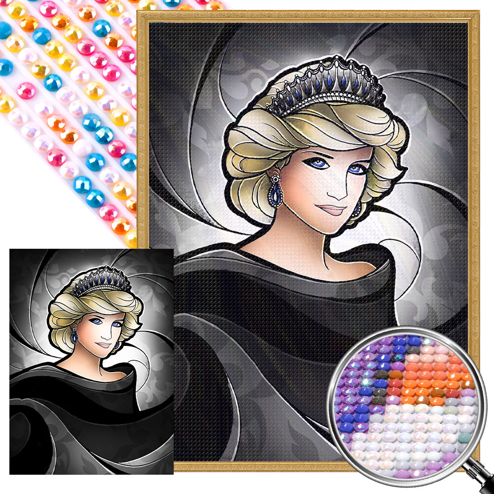 Golden Queen 40*55CM(Picture) Full AB Round Drill Diamond Painting