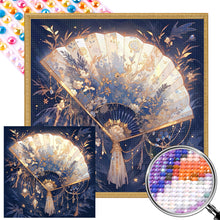 Load image into Gallery viewer, Ancient Style Folding Fan 40*40CM(Picture) Full AB Round Drill Diamond Painting
