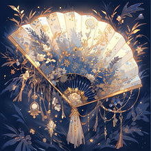 Load image into Gallery viewer, Ancient Style Folding Fan 40*40CM(Picture) Full AB Round Drill Diamond Painting
