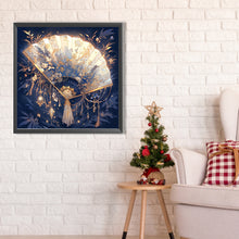 Load image into Gallery viewer, Ancient Style Folding Fan 40*40CM(Picture) Full AB Round Drill Diamond Painting
