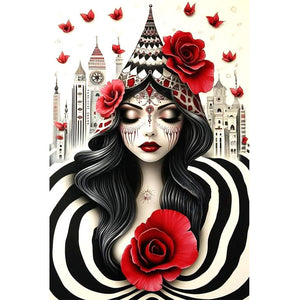 Ghost Woman 40*60CM(Canvas) Full Round Drill Diamond Painting