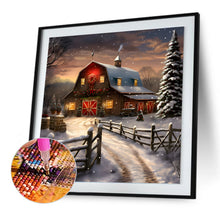 Load image into Gallery viewer, Snowy House 30*30CM(Canvas) Full Round Drill Diamond Painting
