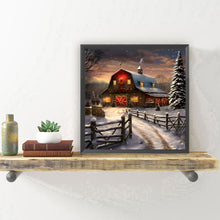 Load image into Gallery viewer, Snowy House 30*30CM(Canvas) Full Round Drill Diamond Painting
