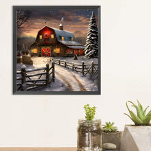 Load image into Gallery viewer, Snowy House 30*30CM(Canvas) Full Round Drill Diamond Painting
