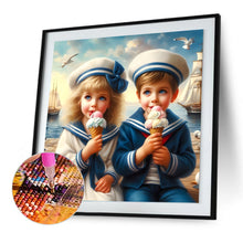 Load image into Gallery viewer, Navy Child 30*30CM(Canvas) Full Round Drill Diamond Painting
