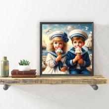 Load image into Gallery viewer, Navy Child 30*30CM(Canvas) Full Round Drill Diamond Painting
