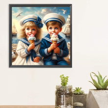 Load image into Gallery viewer, Navy Child 30*30CM(Canvas) Full Round Drill Diamond Painting

