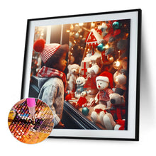 Load image into Gallery viewer, Christmas Window Child 30*30CM(Canvas) Full Round Drill Diamond Painting
