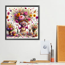 Load image into Gallery viewer, Happy People And Flowers 40*40CM(Canvas) Full Round Drill Diamond Painting
