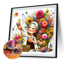 Load image into Gallery viewer, Happy People And Flowers 40*40CM(Canvas) Full Round Drill Diamond Painting
