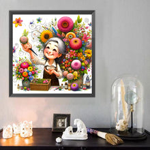Load image into Gallery viewer, Happy People And Flowers 40*40CM(Canvas) Full Round Drill Diamond Painting
