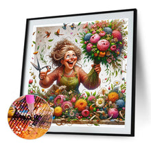 Load image into Gallery viewer, Happy People And Flowers 40*40CM(Canvas) Full Round Drill Diamond Painting
