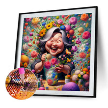 Load image into Gallery viewer, Happy People And Flowers 40*40CM(Canvas) Full Round Drill Diamond Painting
