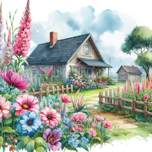 Load image into Gallery viewer, Garden Hut 40*40CM(Canvas) Full Round Drill Diamond Painting
