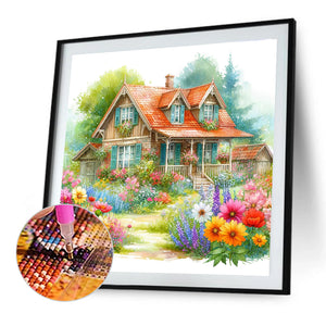 Garden Hut 40*40CM(Canvas) Full Round Drill Diamond Painting