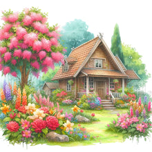 Load image into Gallery viewer, Garden Hut 40*40CM(Canvas) Full Round Drill Diamond Painting
