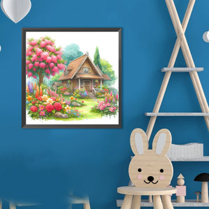 Garden Hut 40*40CM(Canvas) Full Round Drill Diamond Painting