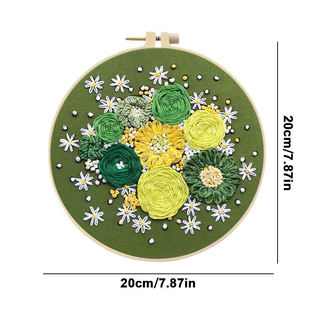 Bright Moonlight - DIY Embroidery Cross Stitch Kit with Pattern Cotton Threads Needles Hoop 30x30CM/11.81x11.81in