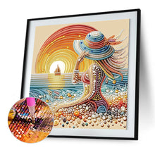 Load image into Gallery viewer, Gorgeous And Elegant Lady 30*30CM(Canvas) Partial Special Shaped Drill Diamond Painting
