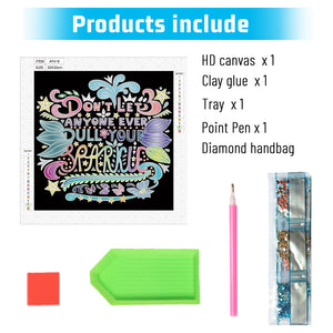Good Wishes In English 30*30CM(Canvas) Partial Special Shaped Drill Diamond Painting