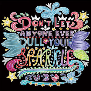 Good Wishes In English 30*30CM(Canvas) Partial Special Shaped Drill Diamond Painting