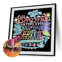 Load image into Gallery viewer, Good Wishes In English 30*30CM(Canvas) Partial Special Shaped Drill Diamond Painting
