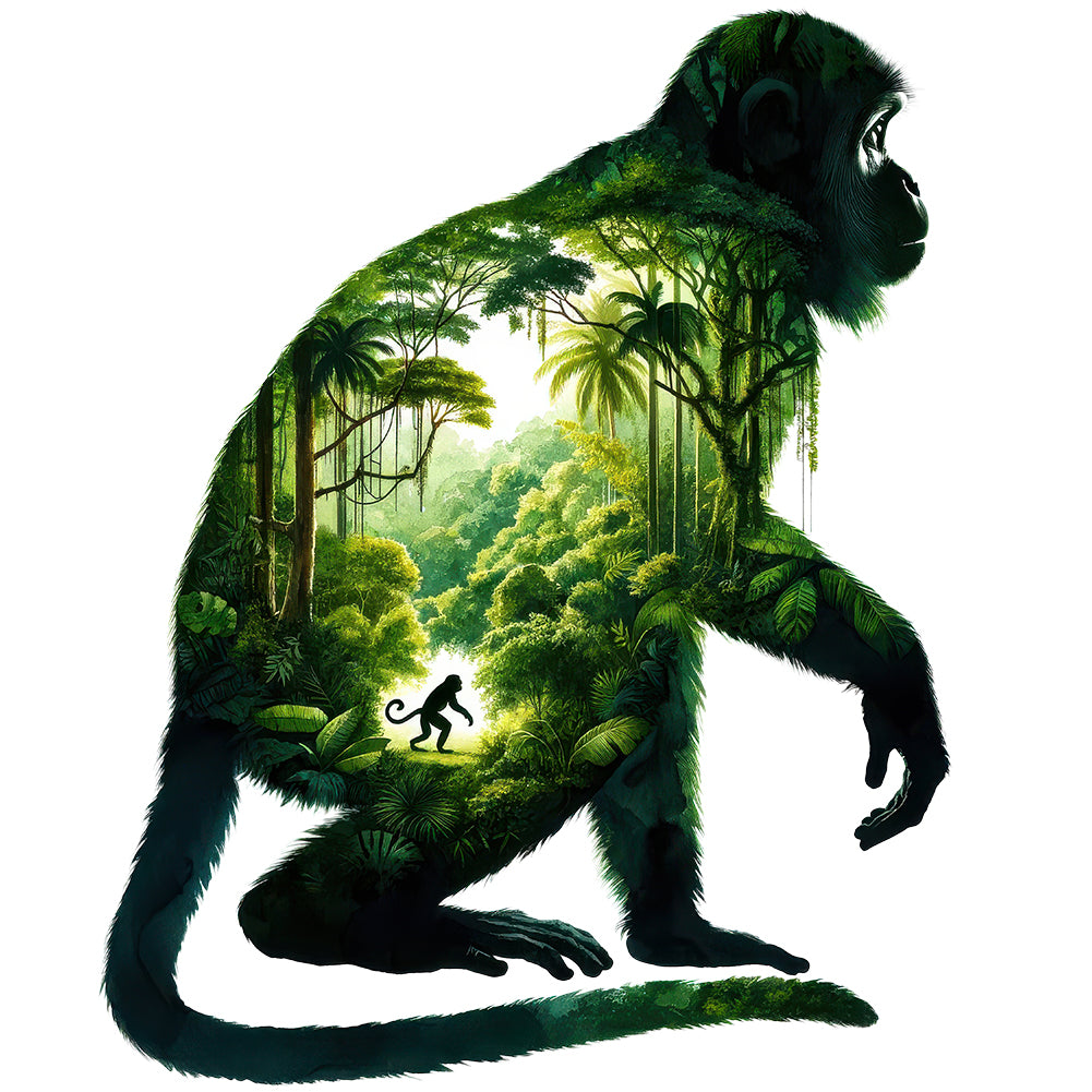 Monkey 30*30CM(Canvas) Full Round Drill Diamond Painting