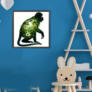 Monkey 30*30CM(Canvas) Full Round Drill Diamond Painting