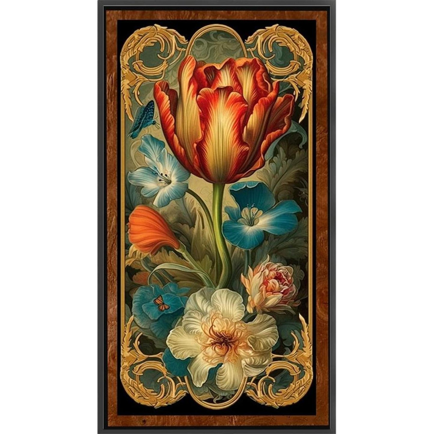Vintage Flowers - Full 11CT Stamped Cross Stitch 40x75CM - Huacan