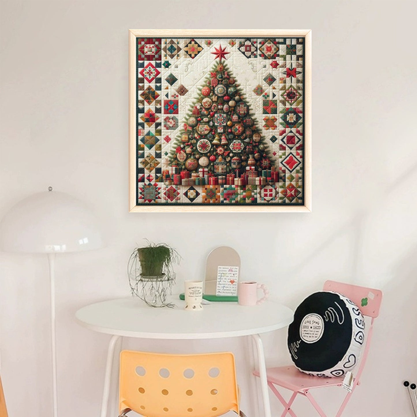 Christmas Tree - Full 14CT Stamped Cross Stitch 40x40CM - Huacan