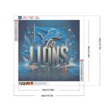 Load image into Gallery viewer, Detroit Lions Team Flag 40*40CM(Canvas) Full Round Drill Diamond Painting
