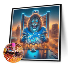 Load image into Gallery viewer, Detroit Lions Lion 40*40CM(Canvas) Full Round Drill Diamond Painting

