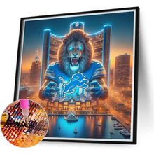 Load image into Gallery viewer, Detroit Lions Team Lion 40*40CM(Canvas) Full Round Drill Diamond Painting
