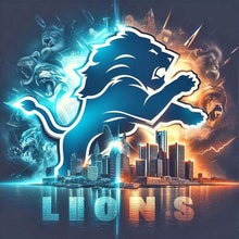 Load image into Gallery viewer, Detroit Lions Team 40*40CM(Canvas) Full Round Drill Diamond Painting
