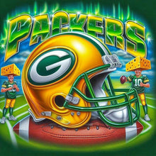 Load image into Gallery viewer, Green Bay Packers Team Helmet 40*40CM(Canvas) Full Round Drill Diamond Painting
