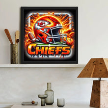 Load image into Gallery viewer, Kansas City Chiefs Team Helmet 40*40CM(Canvas) Full Round Drill Diamond Painting
