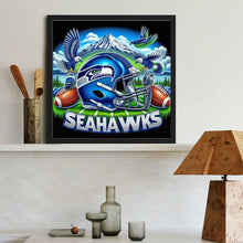 Load image into Gallery viewer, Seattle Seahawks Helmet Team 40*40CM(Canvas) Full Round Drill Diamond Painting
