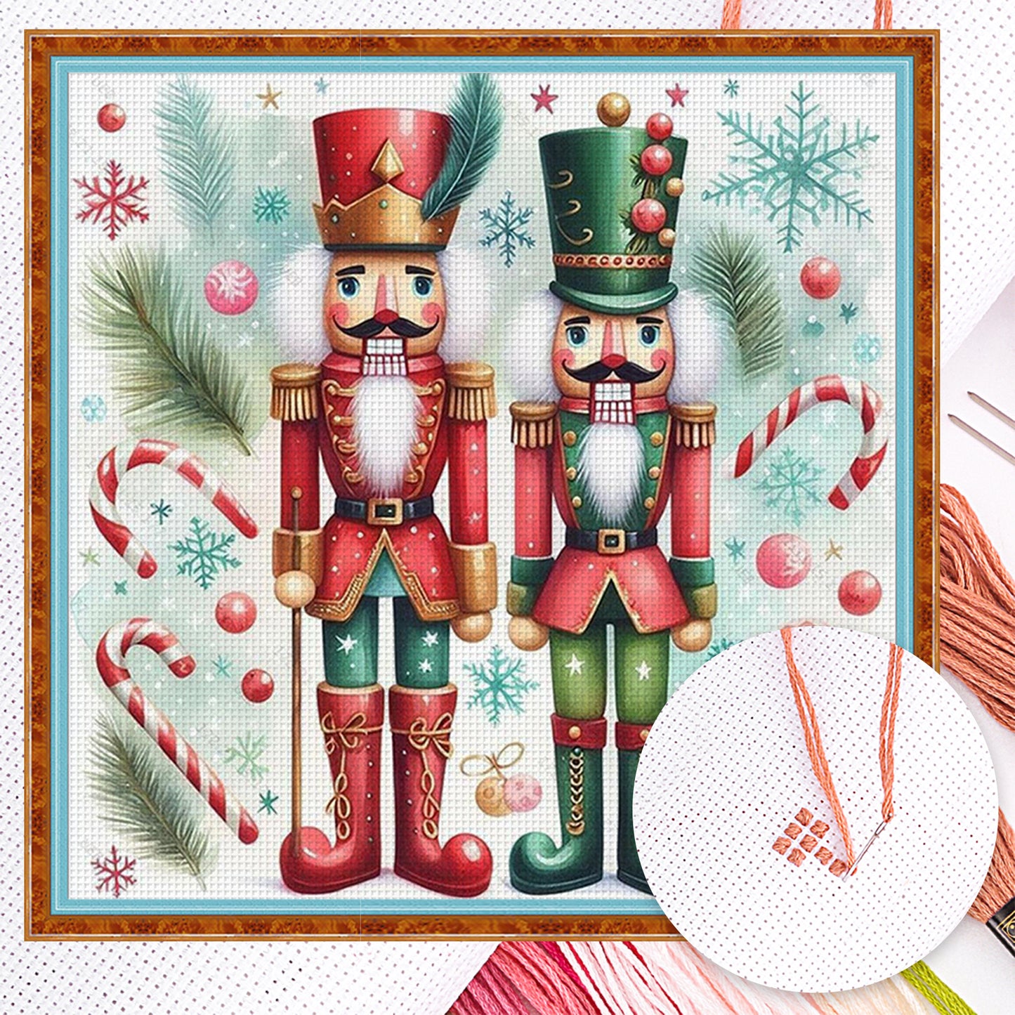 Nutcracker - Full 11CT Counted Cross Stitch 45x45CM - Yishu
