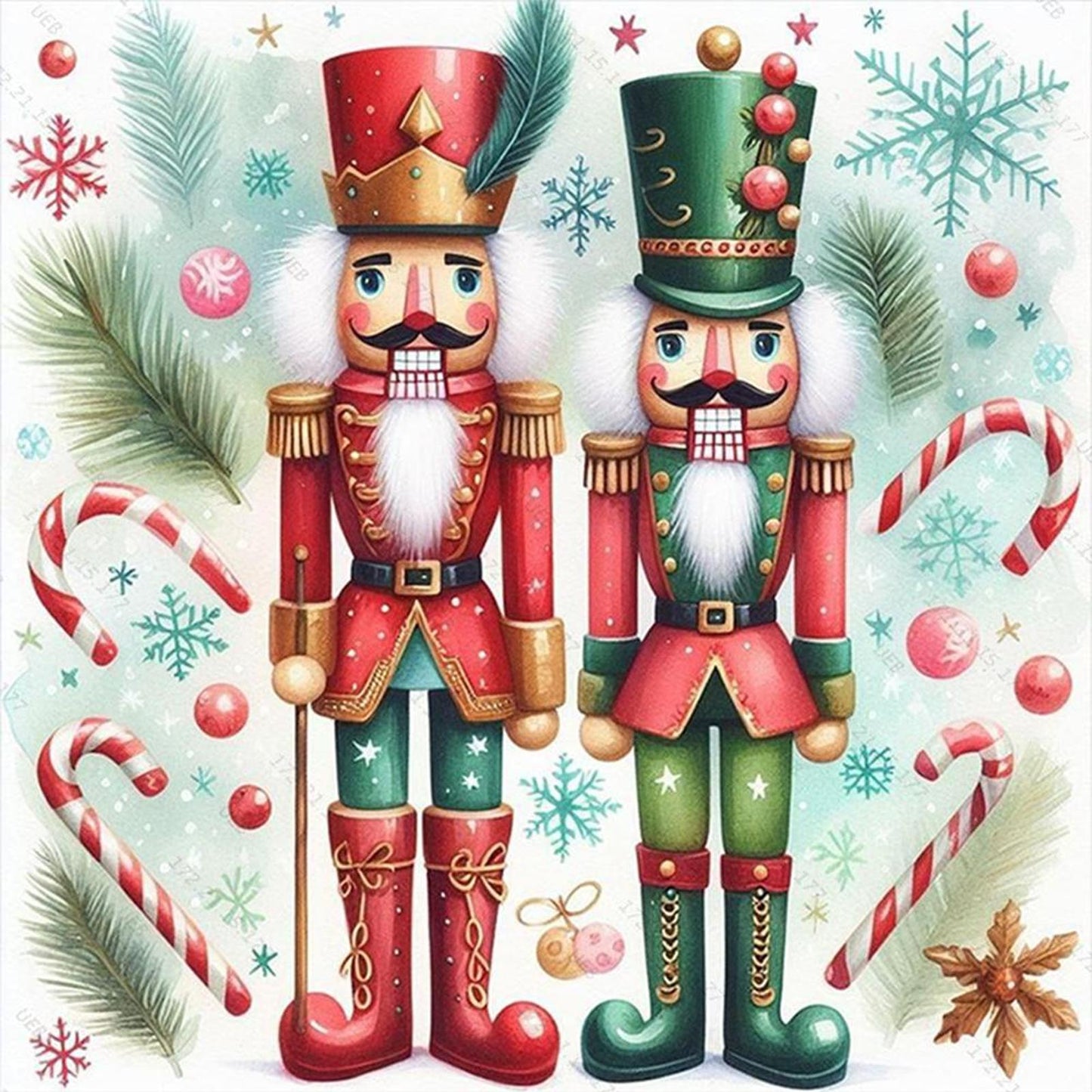 Nutcracker - Full 11CT Counted Cross Stitch 45x45CM - Yishu