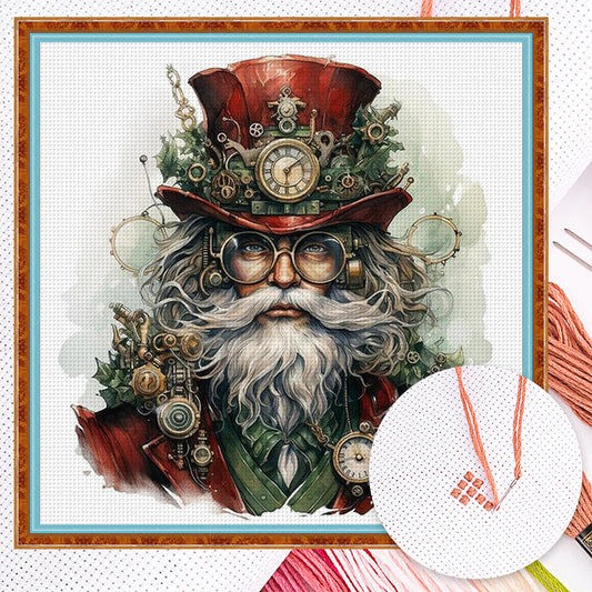 Steampunk Old Man - Full 11CT Counted Cross Stitch 50x50CM - Yishu