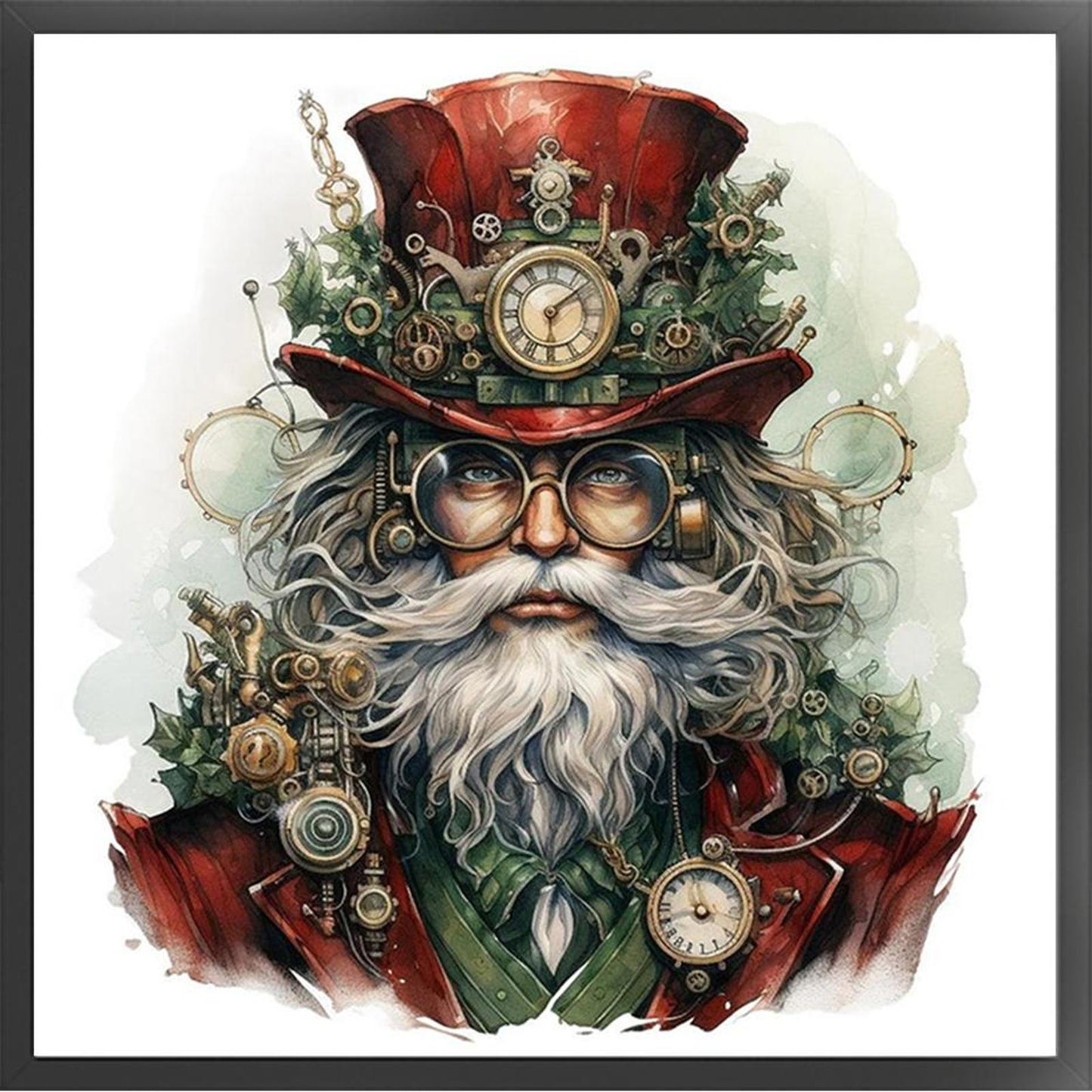 Steampunk Old Man - Full 11CT Counted Cross Stitch 50x50CM - Yishu