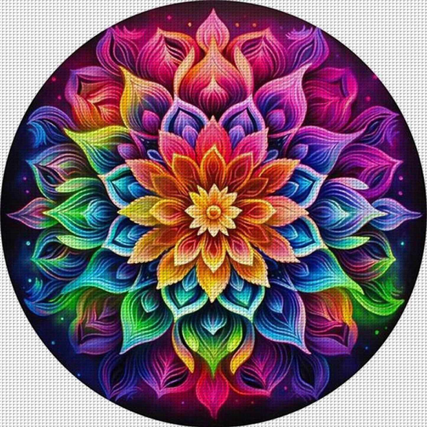 Mandala - Full 11CT Counted Cross Stitch 40x40CM - Yishu
