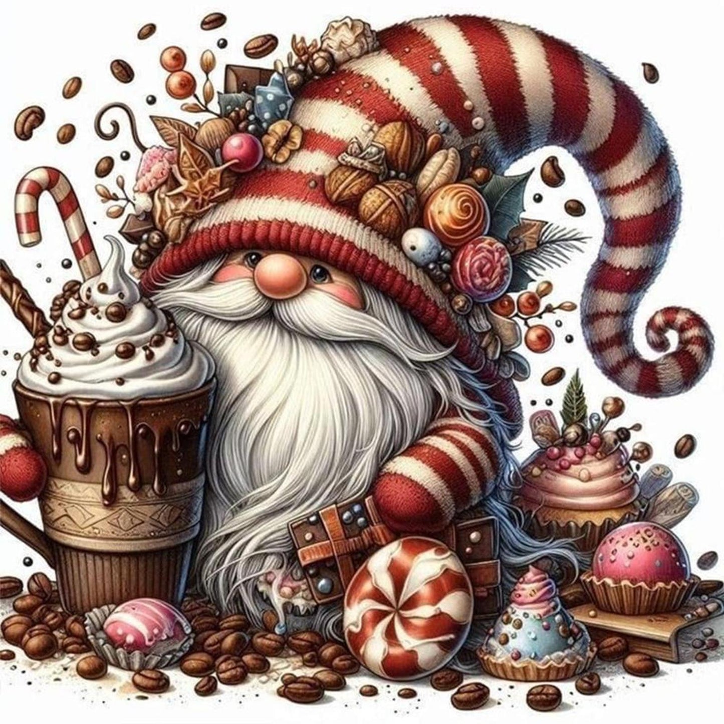 Dessert Dryad - Full 11CT Stamped Cross Stitch 40x40CM - Yishu