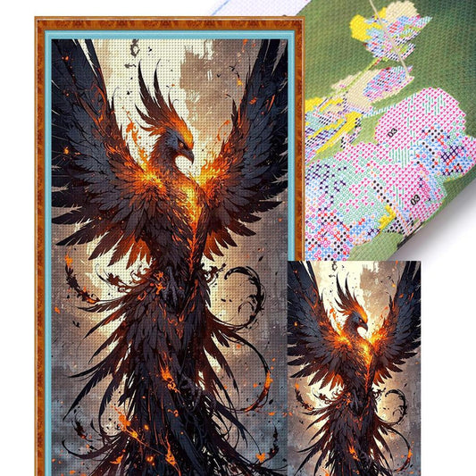 Phoenix - Full 14CT Stamped Cross Stitch 40x70CM - Yishu