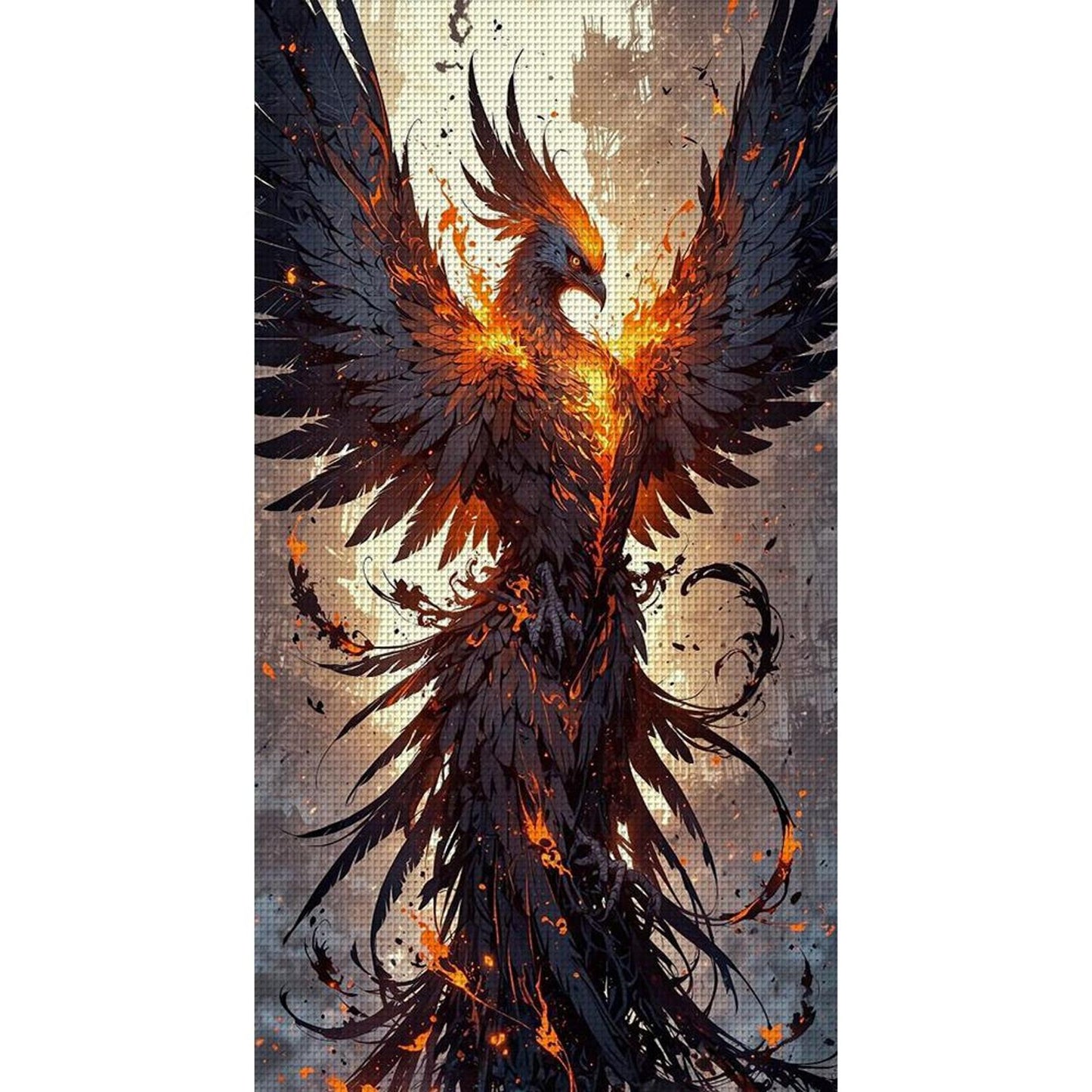 Phoenix - Full 14CT Stamped Cross Stitch 40x70CM - Yishu